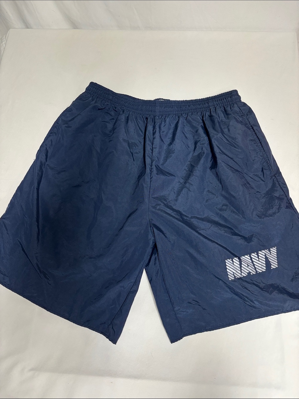 U.S. Navy Soffe Shorts Men’s Large Navy Blue Made in USA NEX 2008 Lined PT